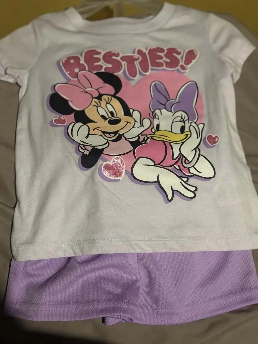Disney Minnie Mouse and Daisy Duck Besties Short Sleeve T-Shirt and Shorts Set